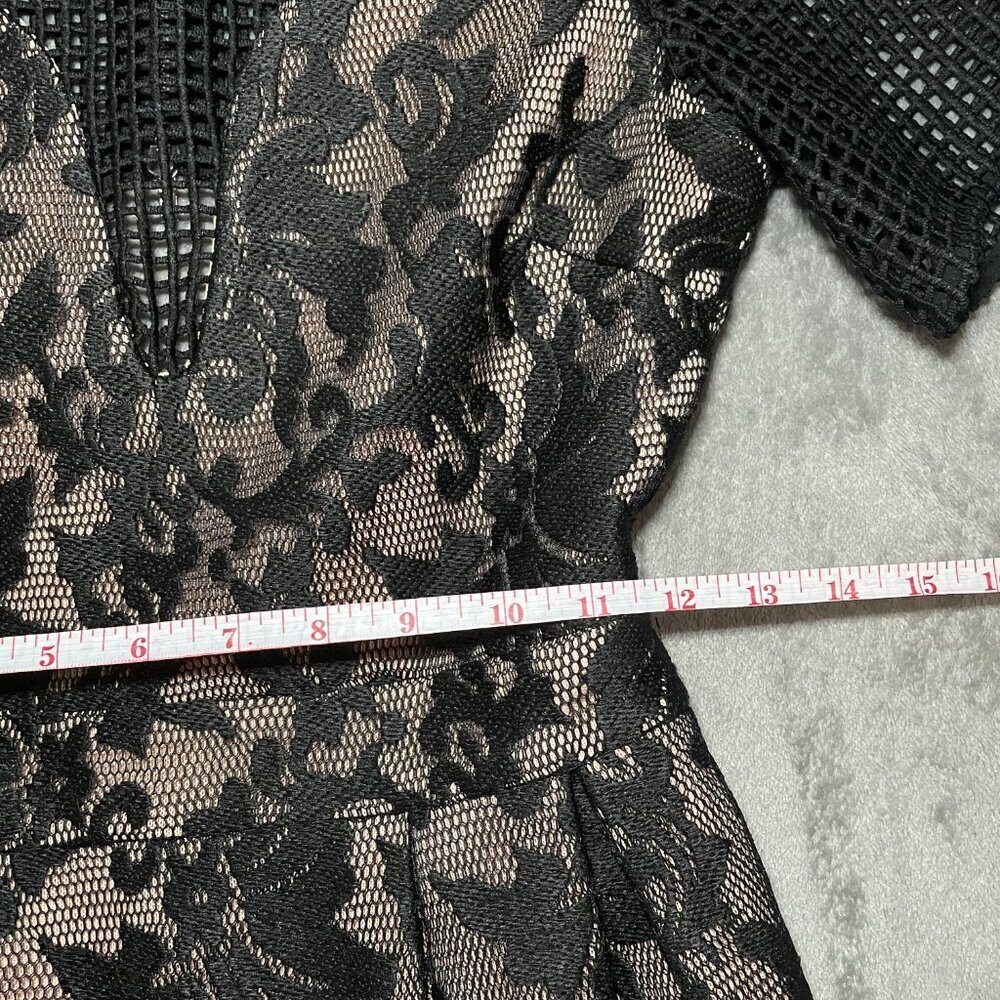 ELLIATT Velocity Black Net Lace Floral Cocktail Dress Size XS - Picture 5 of 6